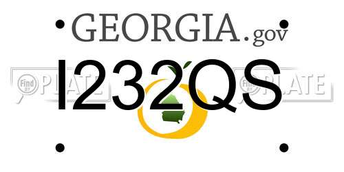 I232QS Georgia License Plate