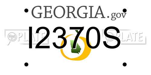 I2370S Georgia License Plate