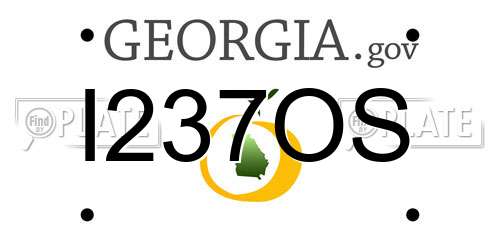 I237OS Georgia License Plate