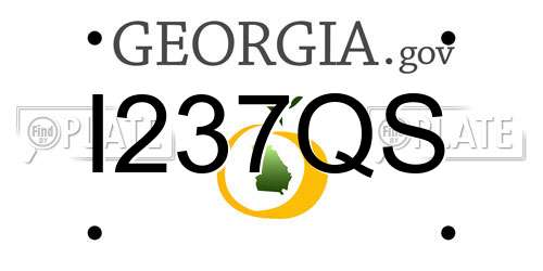 I237QS Georgia License Plate