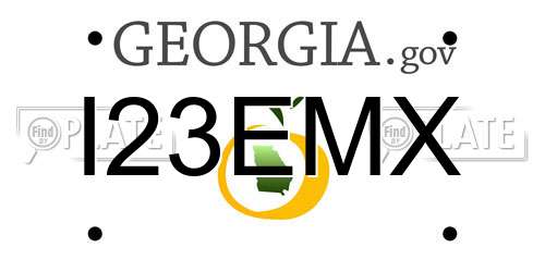 I23EMX Georgia License Plate