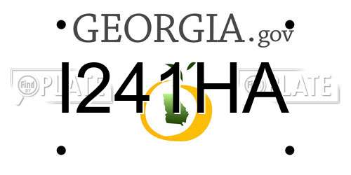 I241HA Georgia License Plate