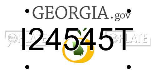 I24545T Georgia License Plate