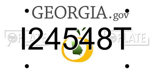 I24548T Georgia License Plate
