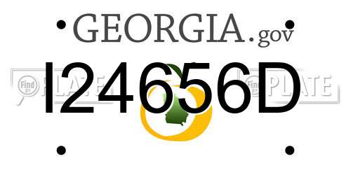 I24656D Georgia License Plate
