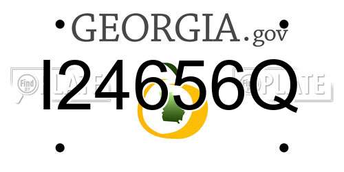 I24656Q Georgia License Plate