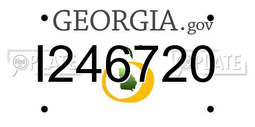 I246720 Georgia License Plate