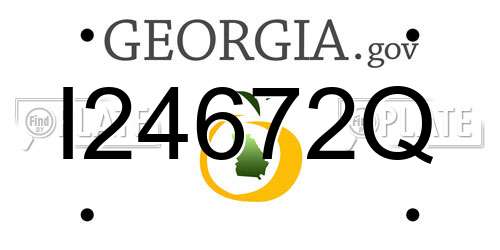 I24672Q Georgia License Plate