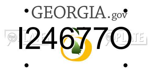 I24677O Georgia License Plate