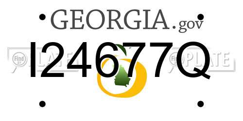 I24677Q Georgia License Plate