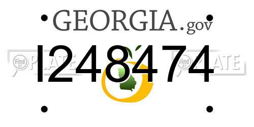 I248474 Georgia License Plate
