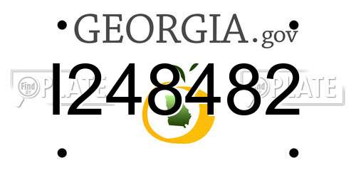 I248482 Georgia License Plate