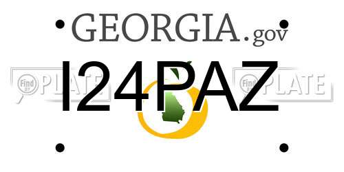 I24PAZ Georgia License Plate