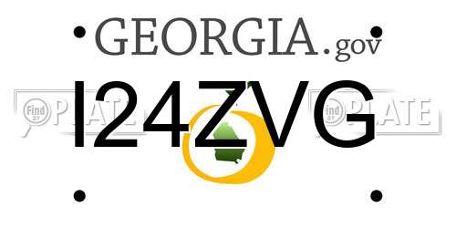 I24ZVG Georgia License Plate