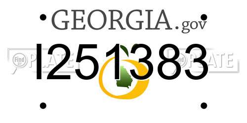 I251383 Georgia License Plate