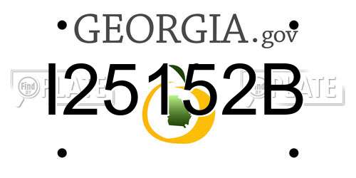 I25152B Georgia License Plate