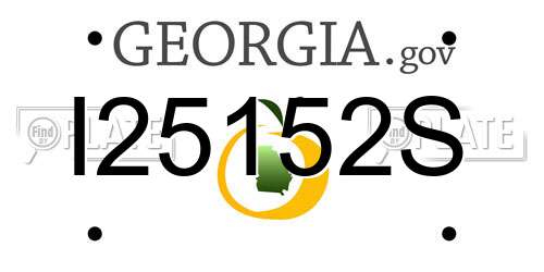I25152S Georgia License Plate