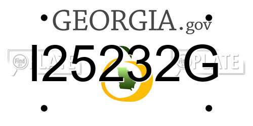 I25232G Georgia License Plate