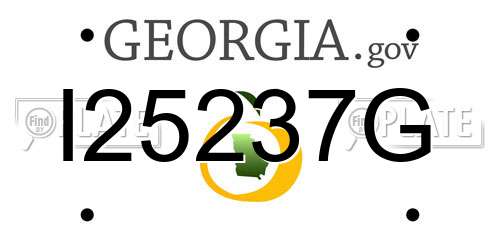 I25237G Georgia License Plate