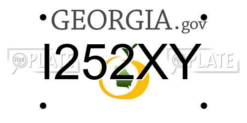 I252XY Georgia License Plate