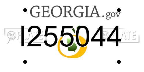 I255044 Georgia License Plate