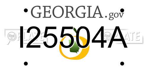 I25504A Georgia License Plate