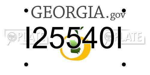 I25540I Georgia License Plate