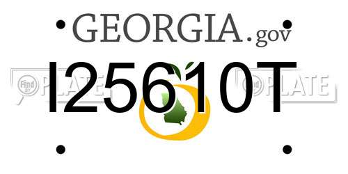 I25610T Georgia License Plate