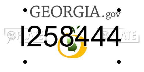 I258444 Georgia License Plate