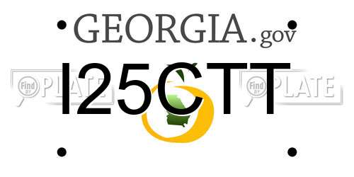 I25CTT Georgia License Plate