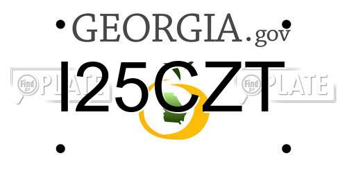 I25CZT Georgia License Plate