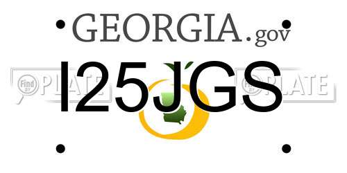 I25JGS Georgia License Plate