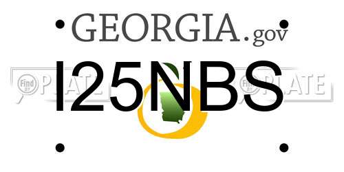 I25NBS Georgia License Plate