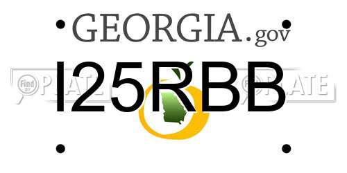 I25RBB Georgia License Plate