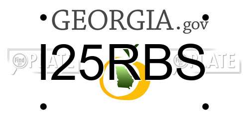 I25RBS Georgia License Plate