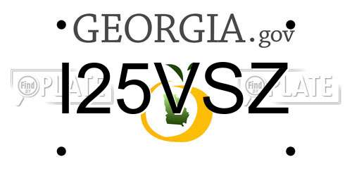 I25VSZ Georgia License Plate