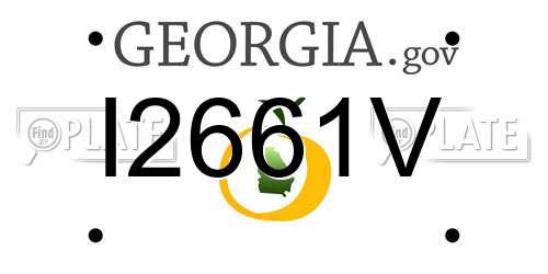 I2661V Georgia License Plate