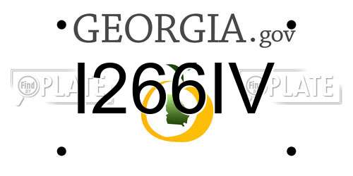 I266IV Georgia License Plate