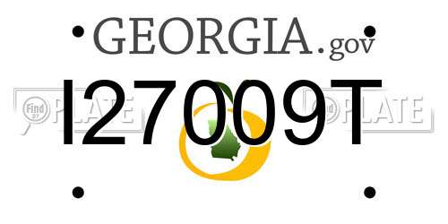 I27009T Georgia License Plate
