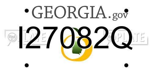 I27082Q Georgia License Plate