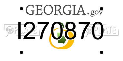 I270870 Georgia License Plate