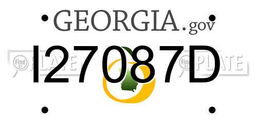 I27087D Georgia License Plate