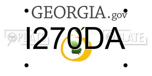 I270DA Georgia License Plate