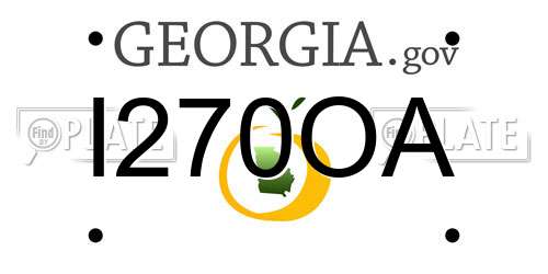 I270OA Georgia License Plate