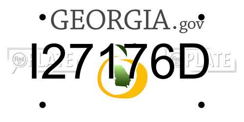 I27176D Georgia License Plate