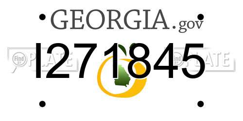 I271845 Georgia License Plate