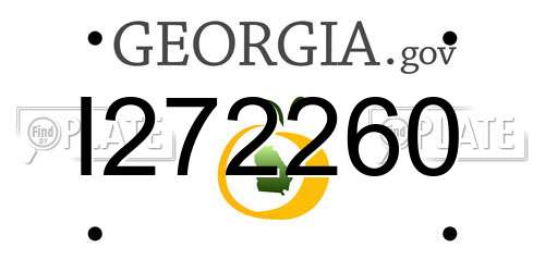 I272260 Georgia License Plate