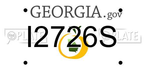I2726S Georgia License Plate