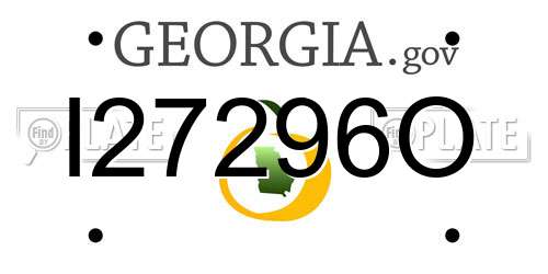 I27296O Georgia License Plate