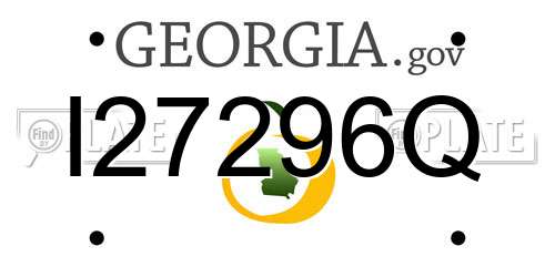 I27296Q Georgia License Plate